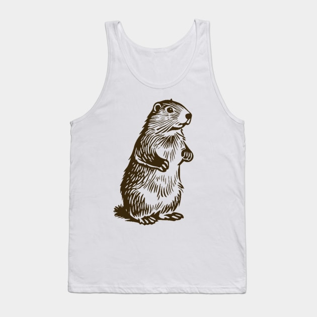 Vintage Groundhog Tank Top by valentinahramov